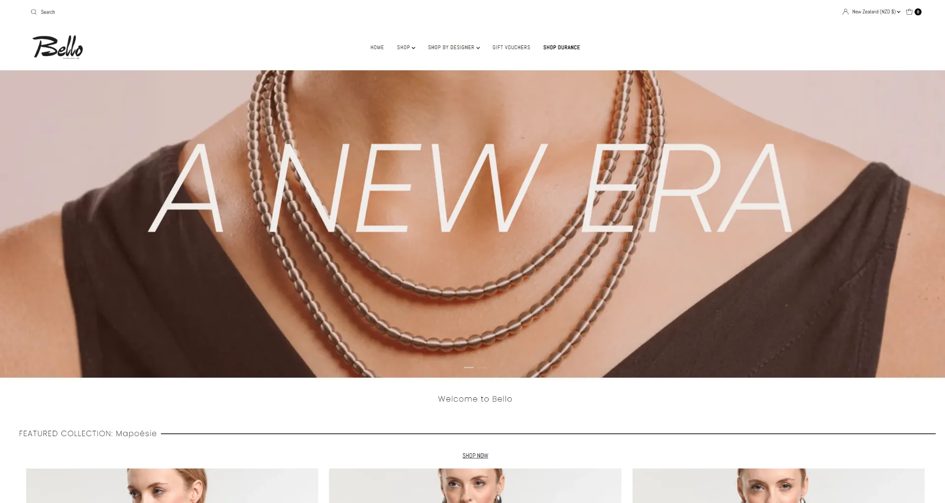 Bello website by Ben Mather Digital — Luxury gifts ecommerce, refined cart-to-checkout. — desktop